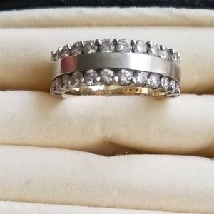 SOLD Wedding Band 14k and diamonds